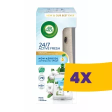   Air Wick Active Fresh Friss Pamut készülék és utántöltő (Karton - 4 db)