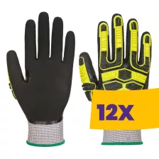   Portwest AP55 HR18 Waterproof Cut Impact védőkesztyű szürke (Karton - 12 pár)