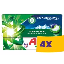   Ariel Active mosókapszula fehér ruhákhoz 19db (Karton - 4 csomag)