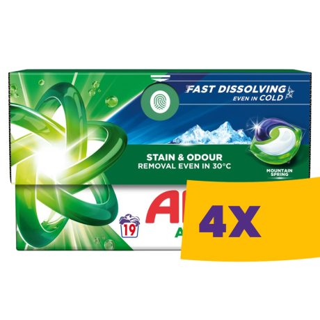 Ariel Active mosókapszula fehér ruhákhoz 19db (Karton - 4 csomag)