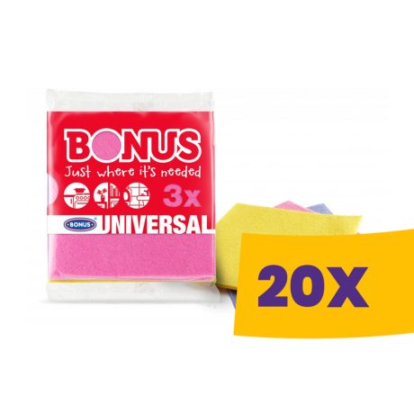 Bonus törlőkendő univerzális 3db-os (Karton - 20 db)