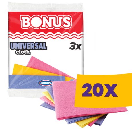 Bonus általános törlőkendő 3db (Karton - 20 csomag)