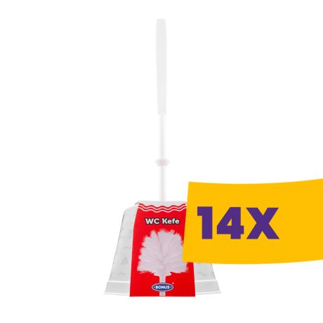 Bonus WC kefe műanyag, kerek tartóval (Karton - 14 db)