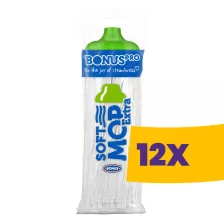   BonusPRO SoftMop Extra viszkóz szalagos felmosófej Zöld 160g (Karton - 12 db)