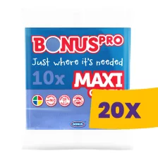   BonusPRO MAXI univerzális törlőkendő 38x40cm Kék 10db (Karton - 20 csomag)