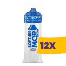   BonusPRO SoftMop Extra viszkóz szalagos felmosófej Kék 160g (Karton - 12 db)