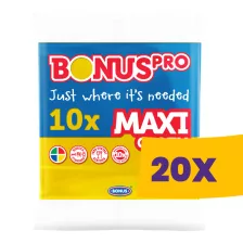   BonusPRO MAXI univerzális törlőkendő 38x40cm Sárga 10db (Karton - 20 csomag)