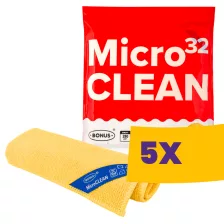   BonusPRO MicroCLEAN mikroszálas kendő 32x32cm Sárga 10db (Karton - 5 csg)