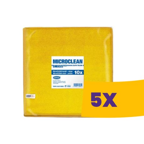 Bonus Pro mikroszálas kendő (32x32) Sárga 10db-os (Karton - 5 csg)