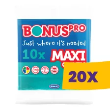   BonusPRO MAXI univerzális törlőkendő 38x40cm Zöld 10db (Karton - 20 csomag)