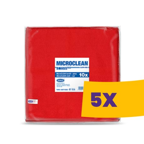 Bonus Pro mikroszálas kendő (32x32) Piros 10db-os (Karton - 5 csg)