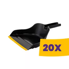   Bonus Handrix kézi szemeteslapát gumiéllel Fekete (Karton - 20 db)
