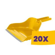   Bonus Handrix kézi szemeteslapát gumiéllel Sárga (Karton - 20 db)