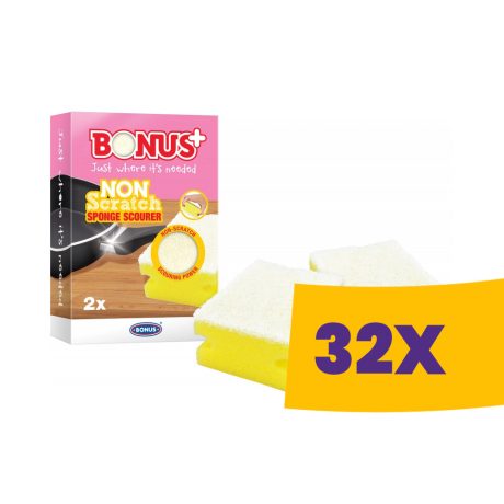 Bonus karcmentes közepes mosogatószivacs 2db-os (Karton - 32 csg)