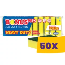   BonusPRO Heavy Duty HoReCa mosogatószivacs 10db (Karton - 50 csomag)