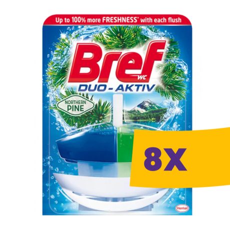 Bref Duo Aktiv WC illatosító gél 2 fázisú kosárral Fenyő 50ml (Karton - 8 csg)
