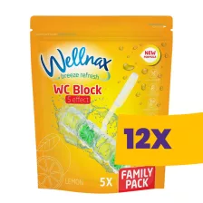 Wellnax WC illatosító Lemon 5x50g (Karton - 12 csomag)
