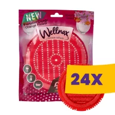   Wellnax piszoár illatosító rács Narancs Virág 50g (Karton - 24 db)