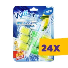   Wellnax Blue Water WC illatosító Lemon 3x50g (Karton - 24 csomag)