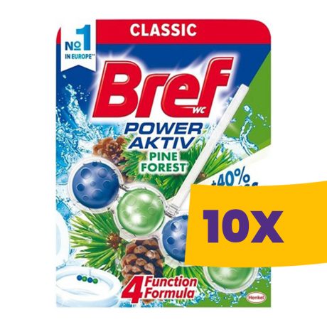 Bref Power Aktiv golyós WC illatosító Fenyő 50g (Karton - 10 db)