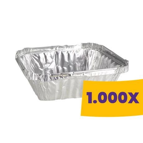 Alu tálka szögletes 250ml (Karton - 1000 db)