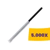 Szívószál papír fekete - 8mm átm. 24cm (Karton - 5000 db)