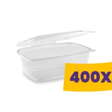  Egybefedeles doboz - mikrózható szögletes PP 1000ml (Karton - 400 db)