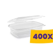   Egybefedeles doboz - mikrózható szögletes PP 750ml (Karton - 400 db)