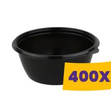 Gulyástál fekete PP 500ml (Karton - 400 db)