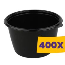 Gulyástál fekete PP 750ml (Karton - 400 db)