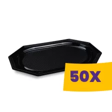   Hidegkonyhai tálca fekete - 5 személyes RPET 45cm (Karton - 50 db)