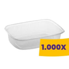   Hagner tál szögletes átlátszó - PP 125ml (Karton - 1000 db)