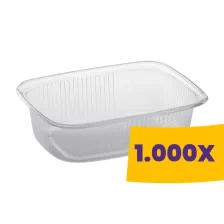   Hagner tál szögletes átlátszó - PP 150ml (Karton - 1000 db)