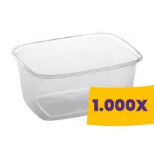   Hagner tál szögletes átlátszó - PP 200ml (Karton - 1000 db)