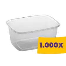   Hagner tál szögletes átlátszó - PP 250ml (Karton - 1000 db)
