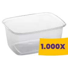   Hagner tál szögletes átlátszó - PP 300ml (Karton - 1000 db)