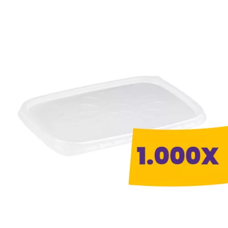 Hagner tál szögletes tető átlátszó PP (Karton - 1000 db)