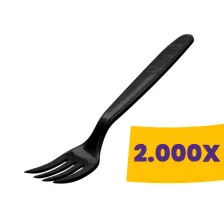   Villa műanyag újrahasználható fekete - PS (Karton - 2000 db)