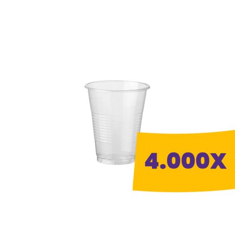 Műanyag pohár átlátszó - PP 100ml (Karton - 4000 db)