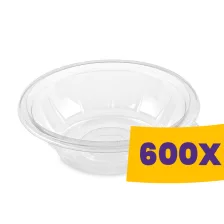   Műanyag salátás tál átlátszó - PET 500ml (Karton - 600 db)