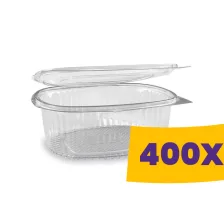 Egybefedeles doboz - ovális PET 1000ml (Karton - 400 db)