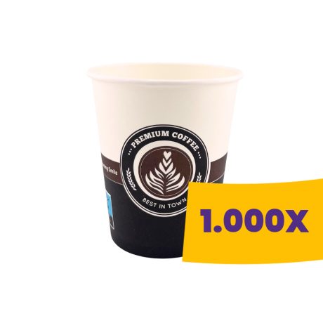 Papírpohár mintás - 80mm 240ml (Karton - 1000 db)