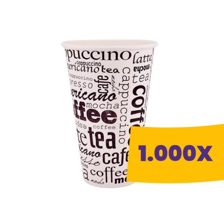 Papírpohár mintás - 80mm 360ml (Karton - 1000 db)