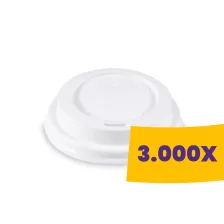 Papírpohár tető fehér - PP 63mm (Karton - 3000 db)