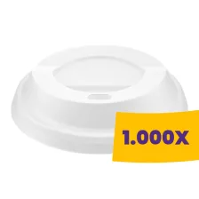 Papírpohár tető fehér - PP 90mm (Karton - 1000 db)