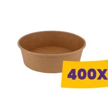 Papír salátás tál natúr - 150mm 500ml (Karton - 400 db)