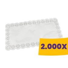 Tortacsipke szögeletes fehér 30x40cm (Karton - 2000 db)