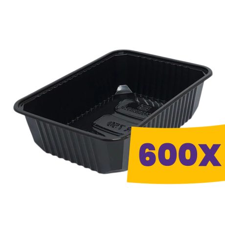 Varia tál fekete - PP 750ml (Karton - 600 db)