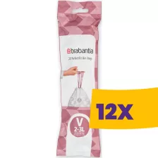   Brabantia PerfectFit szemeteszsák V méret - 2-3L, 20db/tek (Karton - 12 tekercs)