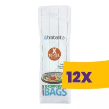   Brabantia PerfectFit Compostable szemeteszsák X méret - 10-12L, 10db/tek (Karton - 12 tekercs)
